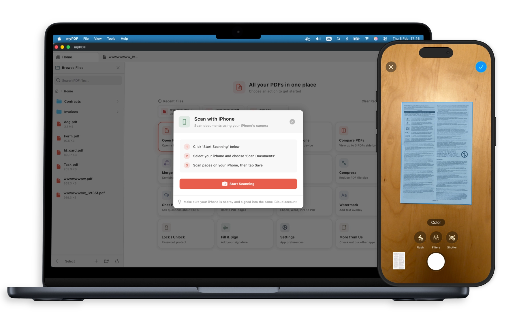 Document scanning and editing on iPhone, iPad, and Android